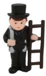 Skorsteinsfeier figur i plast medium